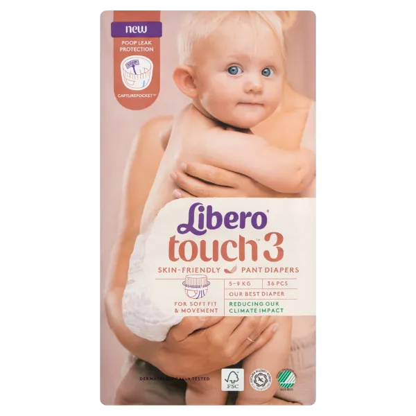 Libero Touch egyszerhasználatos bugyipelenka, méret: 3, 5-9 kg, 36 db termékhez kapcsolódó kép