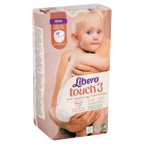 Libero Touch egyszerhasználatos bugyipelenka, méret: 3, 5-9 kg, 36 db termékhez kapcsolódó kép