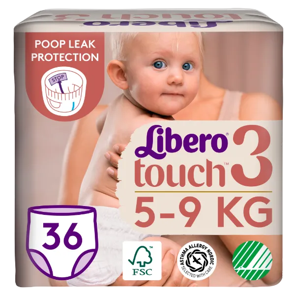 Libero Touch egyszerhasználatos bugyipelenka, méret: 3, 5-9 kg, 36 db termékhez kapcsolódó kép