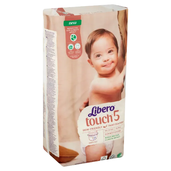 Libero Touch egyszerhasználatos bugyipelenka, méret: 5, 10-14 kg, 32 db termékhez kapcsolódó kép