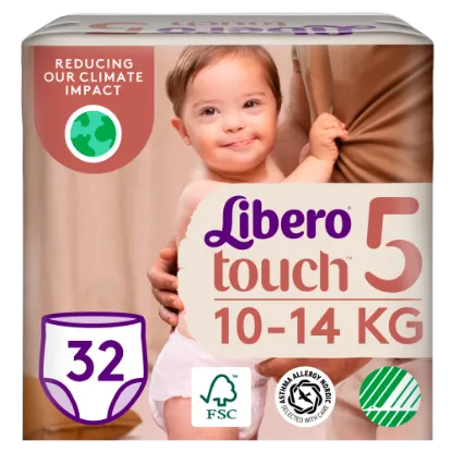 Libero Touch egyszerhasználatos bugyipelenka, méret: 5, 10-14 kg, 32 db termékhez kapcsolódó kép