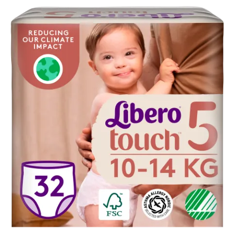 Libero Touch egyszerhasználatos bugyipelenka, méret: 5, 10-14 kg, 32 db termékhez kapcsolódó kép