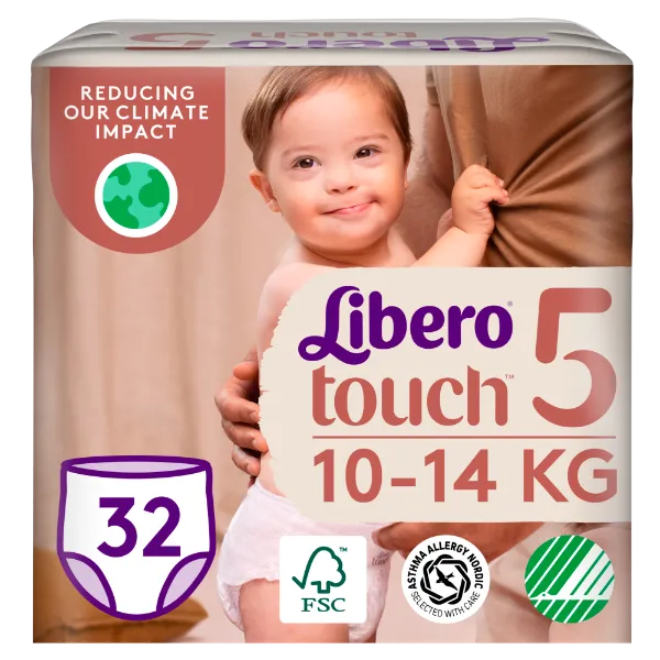 Libero Touch egyszerhasználatos bugyipelenka, méret: 5, 10-14 kg, 32 db termékhez kapcsolódó kép