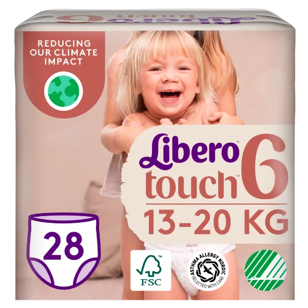 Libero Touch egyszerhasználatos bugyipelenka, méret: 6, 13-20 kg, 28 db termékhez kapcsolódó kép