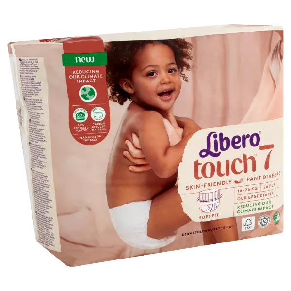 Libero Touch egyszerhasználatos bugyipelenka, méret: 7, 16-26 kg, 26 db termékhez kapcsolódó kép