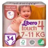 Libero Touch egyszerhasználatos bugyipelenka, méret: 4, 7-11 kg, 34 db termékhez kapcsolódó kép