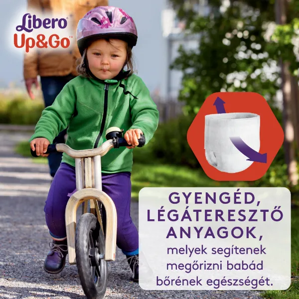 Libero Up&Go egyszerhasználatos bugyipelenka, méret: 5, 10-14 kg, 38 db termékhez kapcsolódó kép