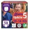 Libero Up&Go egyszerhasználatos bugyipelenka, méret: 5, 10-14 kg, 38 db termékhez kapcsolódó kép