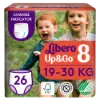 Libero Up&Go egyszerhasználatos bugyipelenka, méret: 8, 19-30 kg, 26 db termékhez kapcsolódó kép