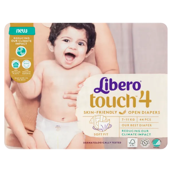 Libero Touch egyszerhasználatos pelenkanadrág, méret: 4, 7-11 kg, 44 db termékhez kapcsolódó kép