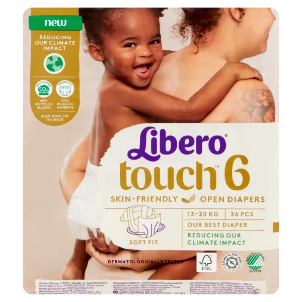 Libero Touch egyszerhasználatos pelenkanadrág, méret: 6, 13-20 kg, 36 db termékhez kapcsolódó kép