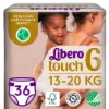 Libero Touch egyszerhasználatos pelenkanadrág, méret: 6, 13-20 kg, 36 db termékhez kapcsolódó kép