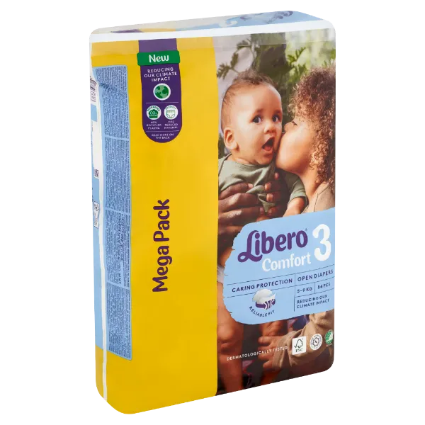 Libero Comfort egyszerhasználatos pelenkanadrág, méret: 3, 5-9 kg 84 db termékhez kapcsolódó kép