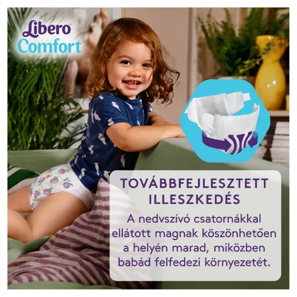 Libero Comfort egyszerhasználatos pelenkanadrág, méret: 3, 5-9 kg 84 db termékhez kapcsolódó kép