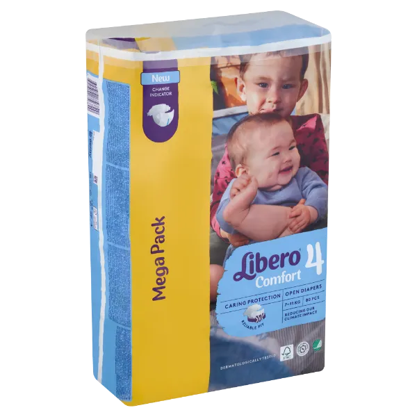 Libero Comfort egyszerhasználatos pelenka, méret: 4, 7-11 kg, 80 db termékhez kapcsolódó kép