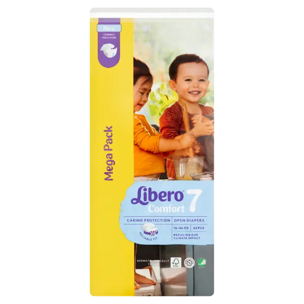 Libero Comfort egyszerhasználatos pelenka, méret: 7, 16-26 kg, 62 db termékhez kapcsolódó kép