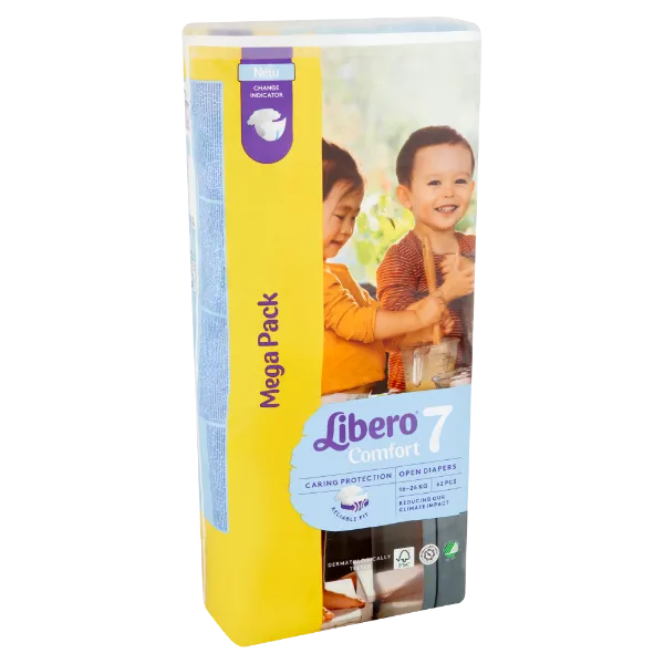 Libero Comfort egyszerhasználatos pelenka, méret: 7, 16-26 kg, 62 db termékhez kapcsolódó kép