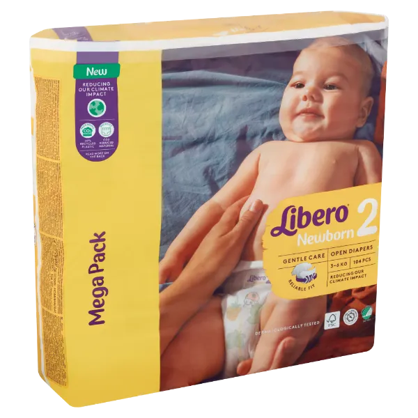 Libero Newborn egyszerhasználatos pelenkanadrág, méret: 2, 3-6 kg, 104 db termékhez kapcsolódó kép