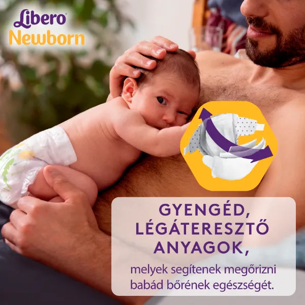 Libero Newborn egyszerhasználatos pelenkanadrág, méret: 2, 3-6 kg, 104 db termékhez kapcsolódó kép