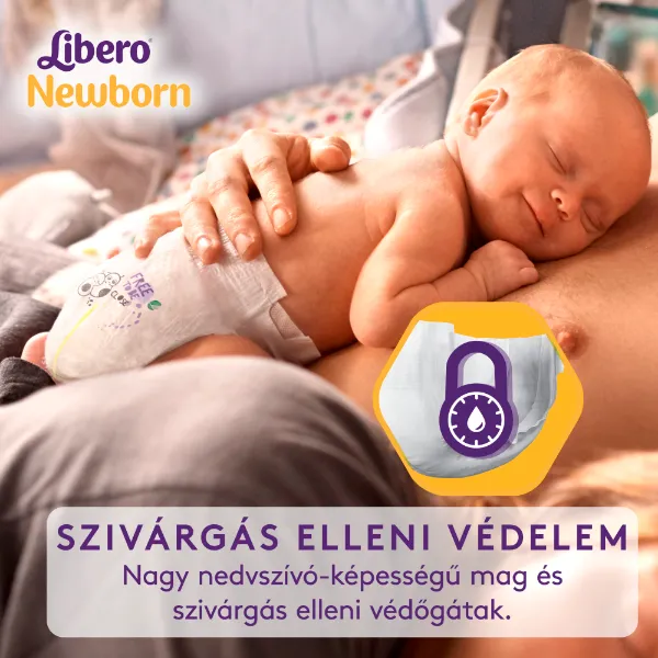 Libero Newborn egyszerhasználatos pelenkanadrág, méret: 2, 3-6 kg, 104 db termékhez kapcsolódó kép