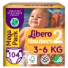 Libero Newborn egyszerhasználatos pelenkanadrág, méret: 2, 3-6 kg, 104 db termékhez kapcsolódó kép