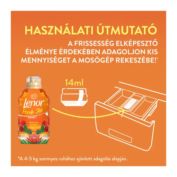 Lenor Fresh Air Effect Textilöblítő 55 Mosáshoz, Tropical Sunset termékhez kapcsolódó kép