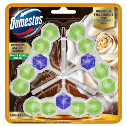 Domestos Aroma Lux White Rose Dream WC frissítő blokk 3 x 50 g termékhez kapcsolódó kép