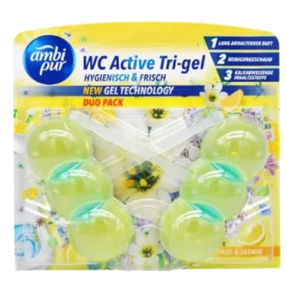 Ambipur aktív wc gél blokk 2x45g lemon & jasmine termékhez kapcsolódó kép