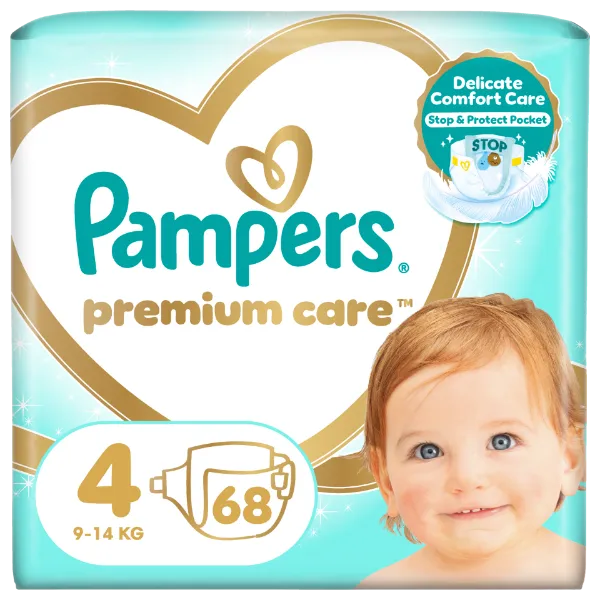 Pampers Premium Care Pelenka, 4 Méret, 68 db, 9kg-14kg termékhez kapcsolódó kép