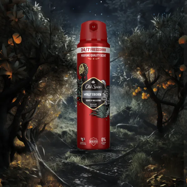 Old Spice Wolfthorn Deo Spray Férfiaknak, 150 ml, 48 Órás Frissesség, 0% Alumíniumsó termékhez kapcsolódó kép