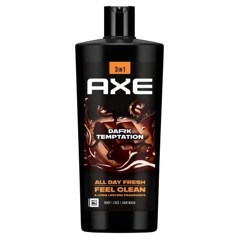 AXE Dark Temptation 3 in 1 tusfürdő testre, arcra, hajra 700 ml termékhez kapcsolódó kép