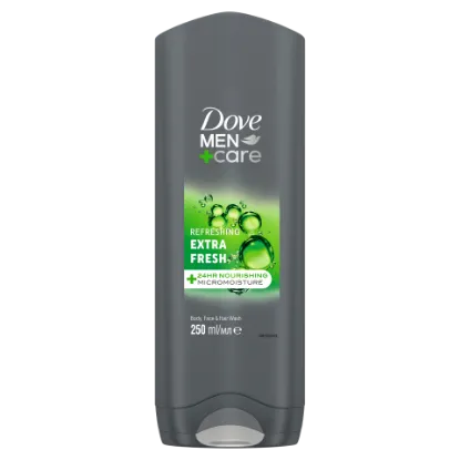 Dove Men+Care Refreshing Extra Fresh tusfürdő testre, arcra, hajra  250 ml termékhez kapcsolódó kép