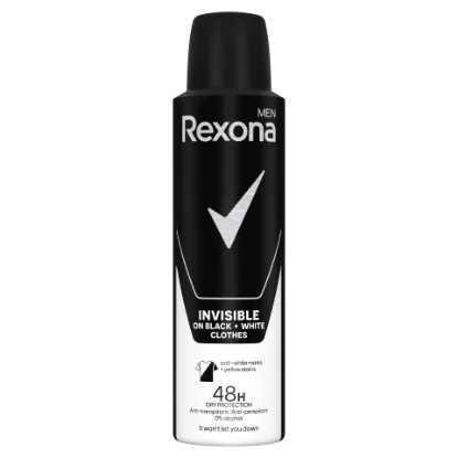 Rexona Men Motion Sense Invisible On Black + White Clothes izzadásgátló 150 ml termékhez kapcsolódó kép