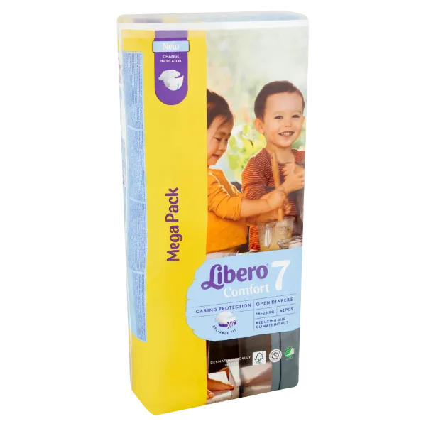 Libero Comfort egyszerhasználatos pelenka, méret: 7, 16-26 kg, 62 db termékhez kapcsolódó kép