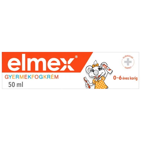 elmex Kids gyerek fogkrém 0-6 éves gyermekeknek 50 ml termékhez kapcsolódó kép