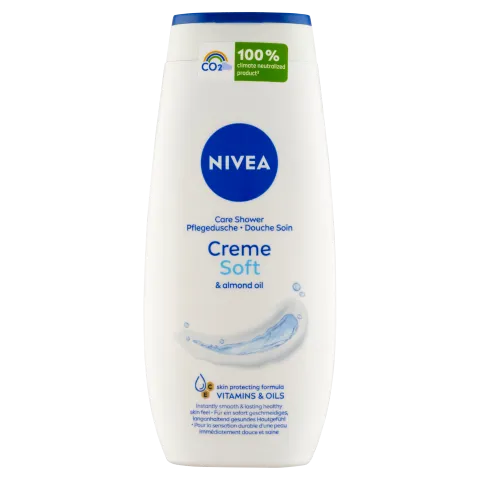 NIVEA Creme Soft ápoló hatású krémtusfürdő C- és E-vitaminnal, értékes olajokkal 250 ml termékhez kapcsolódó kép