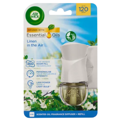 Air Wick Frissen Mosott Ruha elektromos légfrissítő készülék & utántöltő 19 ml termékhez kapcsolódó kép
