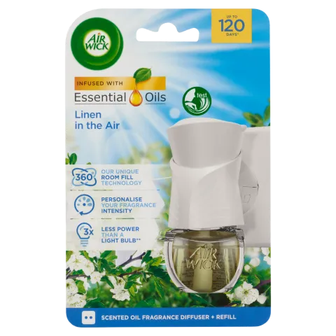 Air Wick Frissen Mosott Ruha elektromos légfrissítő készülék & utántöltő 19 ml termékhez kapcsolódó kép