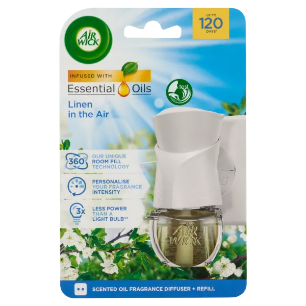 Air Wick Frissen Mosott Ruha elektromos légfrissítő készülék & utántöltő 19 ml termékhez kapcsolódó kép