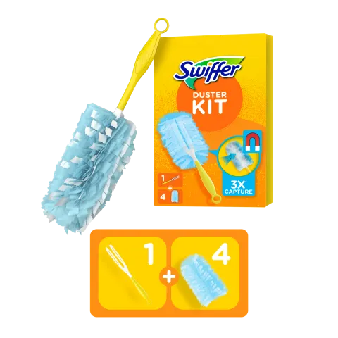 Swiffer Trap & Lock Portalanító Készlet (1 db Nyél + 4 db Utántöltő) termékhez kapcsolódó kép