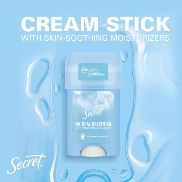 Secret Natural Illatmentes Női Izzadásgátló Krémstift, 40 ml termékhez kapcsolódó kép