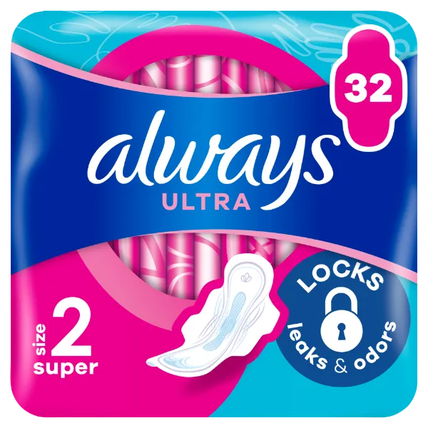 Always Ultra Super (2-es méret) Szárnyas Egészségügyi Betét, 32 Db termékhez kapcsolódó kép