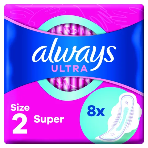 Always Ultra Super (2-es méret) Szárnyas Egészségügyi Betét, 8 Db termékhez kapcsolódó kép