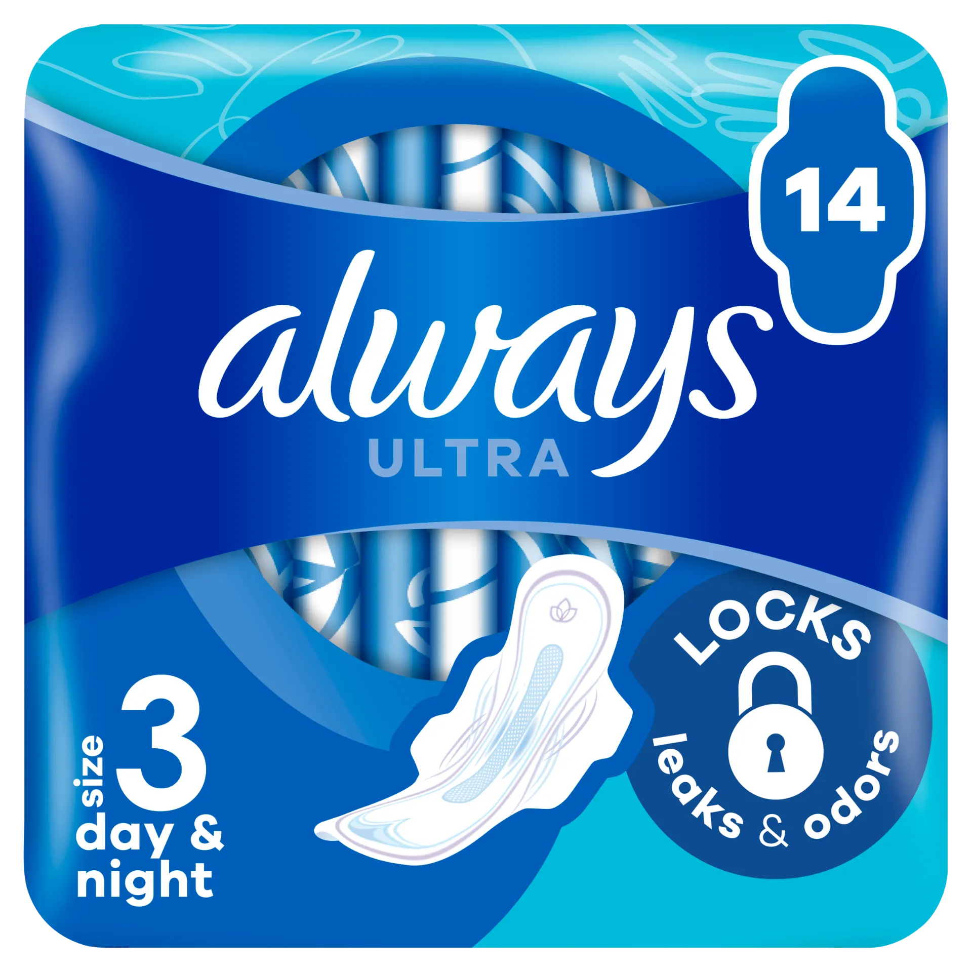 Always Ultra Day & Night (3-as méret) Szárnyas Egészségügyi Betét, 14 Db