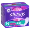 Always Dailies Normal To Go Fresh Tisztasági Betét, 20 db termékhez kapcsolódó kép