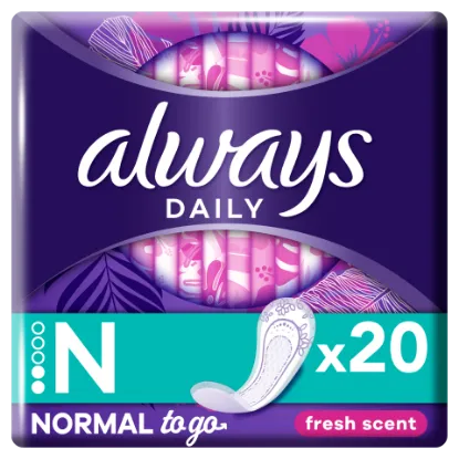 Always Dailies Normal To Go Fresh Tisztasági Betét, 20 db termékhez kapcsolódó kép