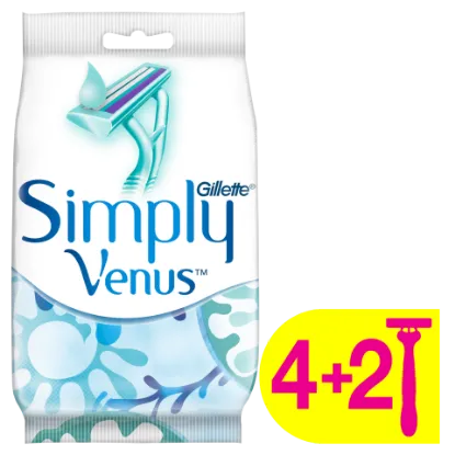 Gillette Simply Venus 2 Eldobható Női Borotva, 4+2 db termékhez kapcsolódó kép