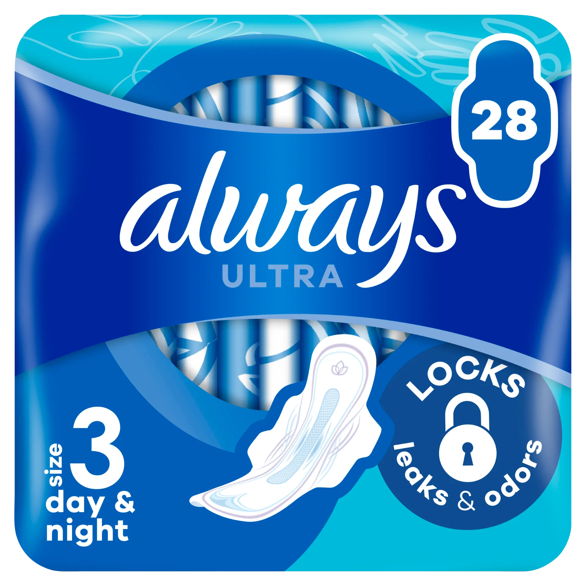 Always Ultra Day & Night (3-as méret) Szárnyas Egészségügyi Betét, 28 Db