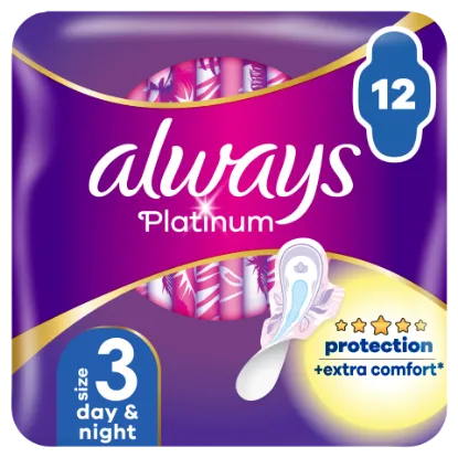 Always Platinum Night (3-as méret) Szárnyas Egészségügyi Betét, 12 db termékhez kapcsolódó kép