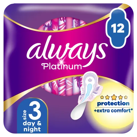 Always Platinum Night (3-as méret) Szárnyas Egészségügyi Betét, 12 db termékhez kapcsolódó kép